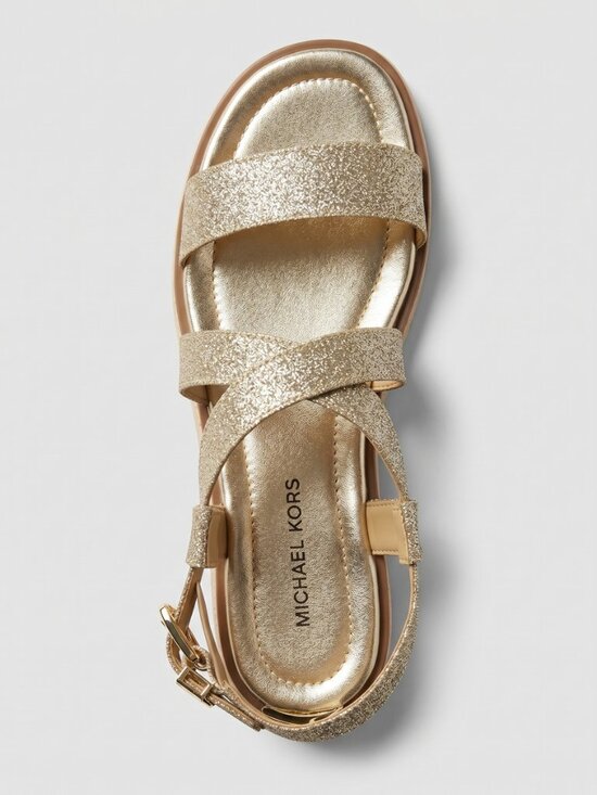 Michael Kors Shoes - Michael Kors Lynn Espadrille Sandals Gold Metallic Leather Jute Sole Platform